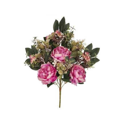 CONJUNTO PEONIAS-MIX (A) X9 55 CM VIOLETA