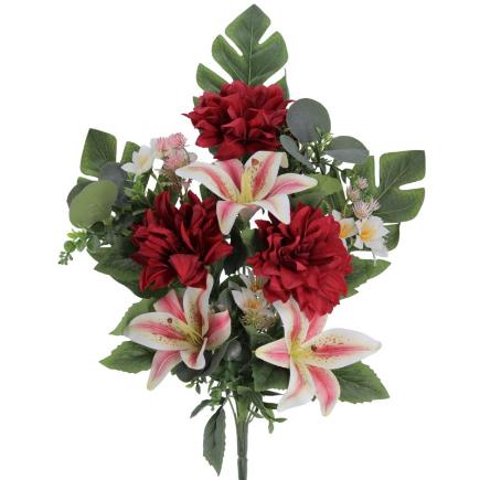 PALMA DAHLIAS LILIUM ROJO