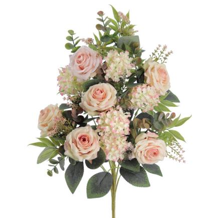 PALMA VIBURNUM ROSAS SALMON