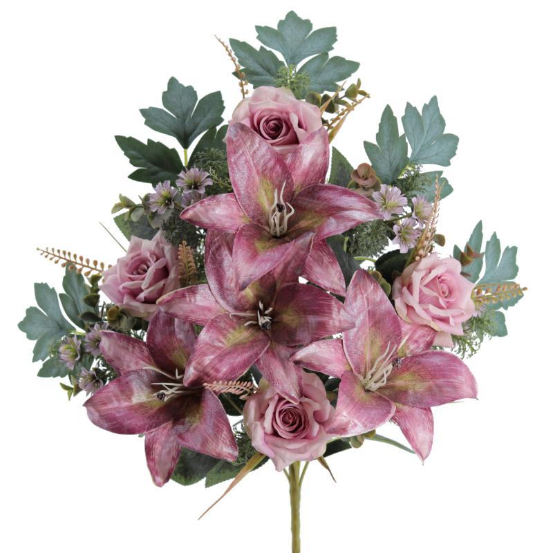 RAMO LILIUM ROSAS VINTAGE PURPURA