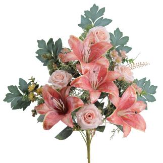 RAMO LILIUM ROSAS VINTAGE NARANJA