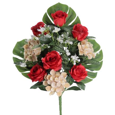 PALMA ROSAS HORTENSIAS ROJO