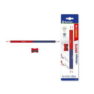 SET 2 LAPICES BICOLOR+AFILALAPIZ