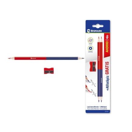 SET 2 LAPICES BICOLOR+AFILALAPIZ