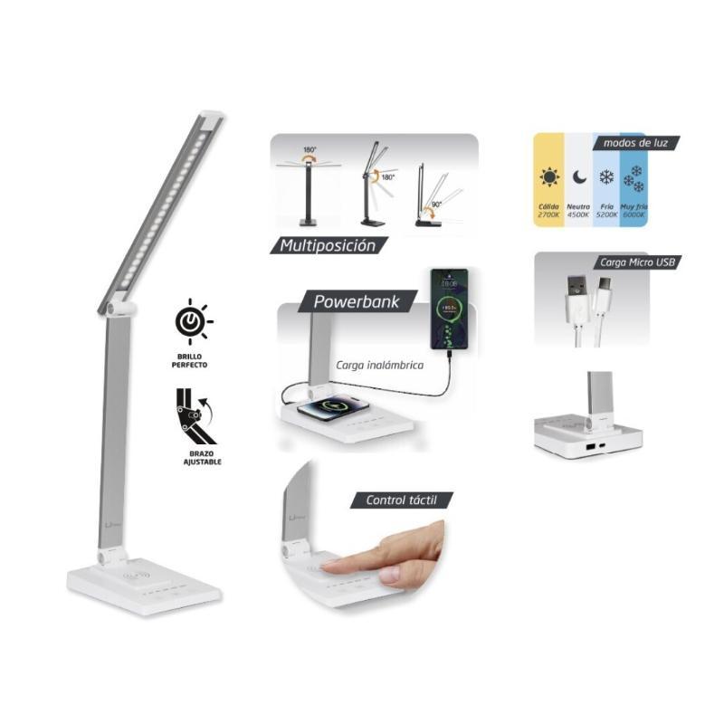 LAMPARA ESTUDIO LED CON POWERBANK BLANCO