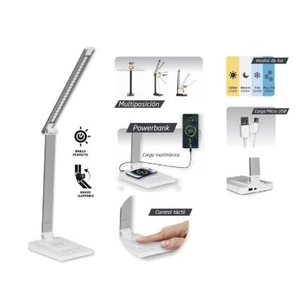 LAMPARA ESTUDIO LED CON POWERBANK BLANCO