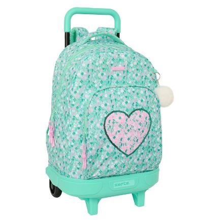 MOCHILA GDE C/RUEDAS COMPACT EXTRAIBLE SAFTA CUORE