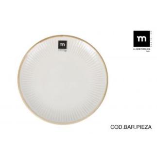 PLATO LLANO 25.5 CM MILKCREAM MD