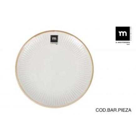 PLATO LLANO 25.5 CM MILKCREAM MD