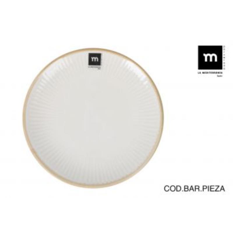 PLATO LLANO 27.6 CM MILKYCREAM MD