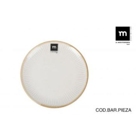 PLATO POSTRE 21.7 CM MILKYCREAM MD