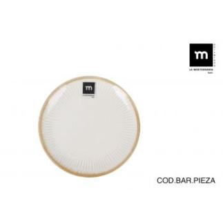 PLATO POSTRE 17.3 CM MILKYCREAM MD