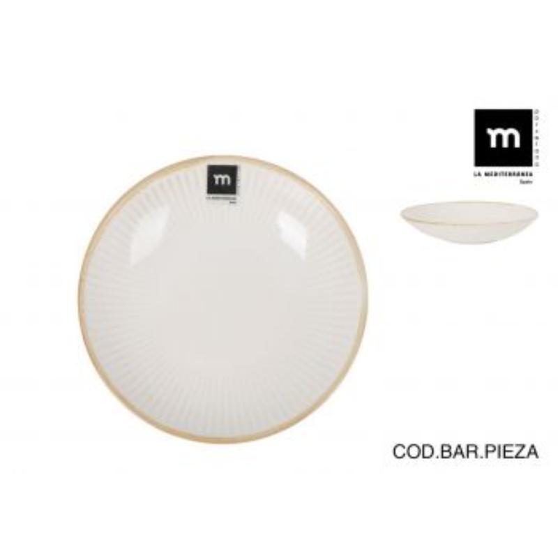 PLATO HONDO 22.6X4.6 CM MILKYCREAM MD