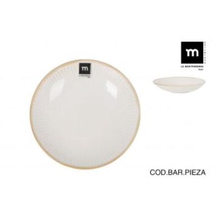 PLATO HONDO 22.6X4.6 CM MILKYCREAM MD