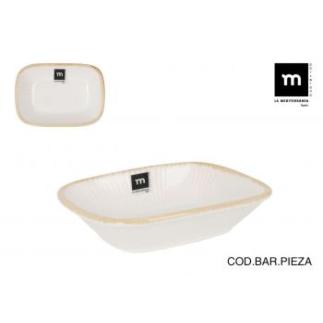 BOL RECTANGULAR 15.2X11 CM MILKCREAM MD