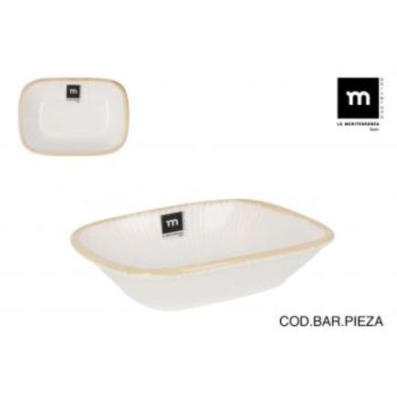 BOL RECTANGULAR 15.2X11 CM MILKCREAM MD