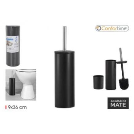 ESCOBILLERO WC INOX BLACK CONFORTIME