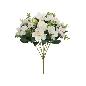 RAMO ROSAS-ORQUIDEA X 12 -50 CM BLANCO