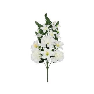 CONJUNTO CLAVEL-AZUCENA X 9-53 CM BLANCO