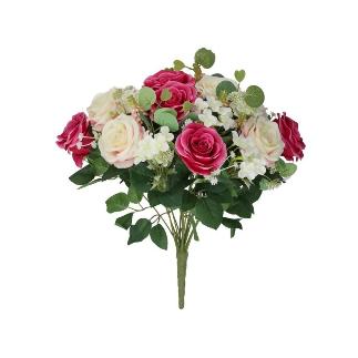 RAMO ROSAS SUPER X 22-52 CM FUCSIA