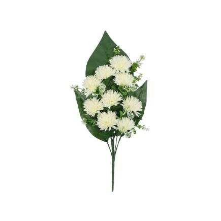 CONJUNTO CRISANTEMOS MIX X 9-51 CM BLANCO