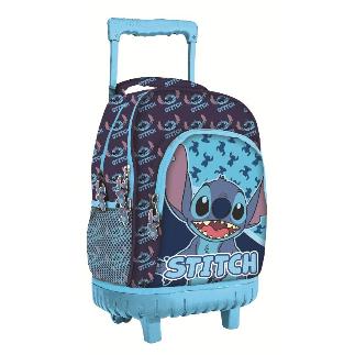 MOCHILA CON CARRO GRANDE STITCH NIÑO ABSTRACT