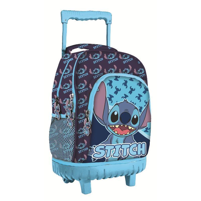 MOCHILA CON CARRO GRANDE STITCH NIÑO ABSTRACT