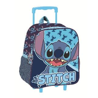 MOCHILA CON CARRO PEQUEÑO 3D STITCH NIÑO ABSTRACT