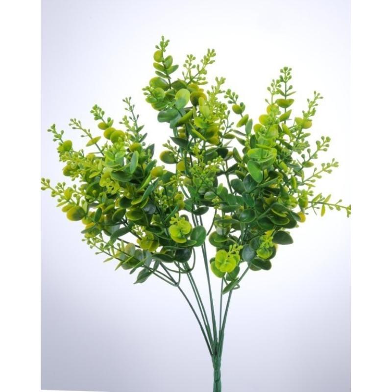 RAMO PLASTICO EUCALIPTO X8 46 CM VERDE