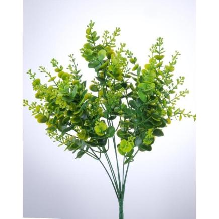 RAMO PLASTICO EUCALIPTO X8 46 CM VERDE