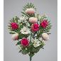 RAMO PALMA PEONY/COSMOS/ROSE X 12 54 CM ROSA