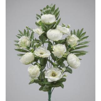 RAMO PALMA PEONY/COSMOS/ROSE X 12 54 CM CREMA