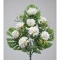 RAMO PALMA ROSAS/DALIAS X12 55 CM CREMA