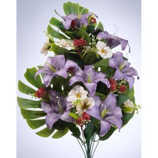 RAMO PALMA LILIUM/PANSY X 18 66 CM LILA