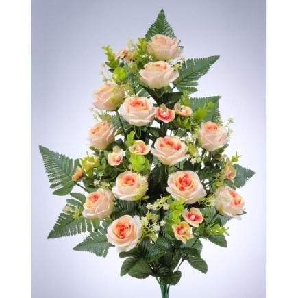 RAMO PALMA ROSAS/MINI ORCHID X 18 66 CM SALMON