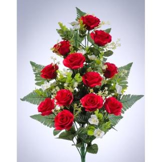 RAMO PALMA ROSAS/MINI ORCHID X 18 66 CM ROJO