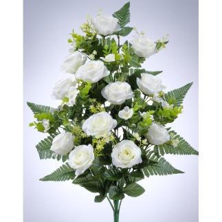 RAMO PALMA ROSAS/MINI ORCHID X 18 66 CM CREMA