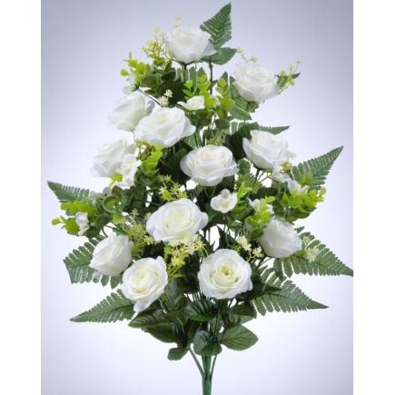 RAMO PALMA ROSAS/MINI ORCHID X 18 66 CM CREMA