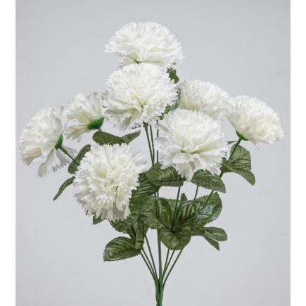 RAMO CLAVELES X8 44 CM BLANCO