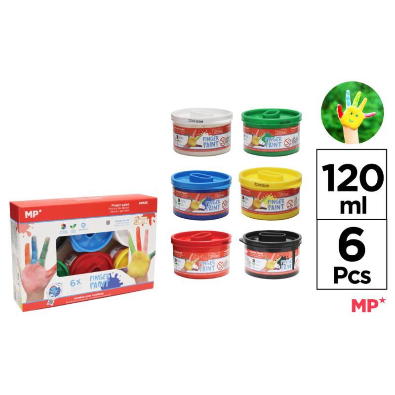 PINTURA DE DEDOS 120 ML 6 COLORES