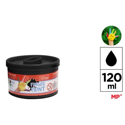 PINTURA DE DEDO 120 ML NEGRO