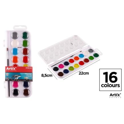 PINTURA ACUARELA SEMI SECO 16 UDS