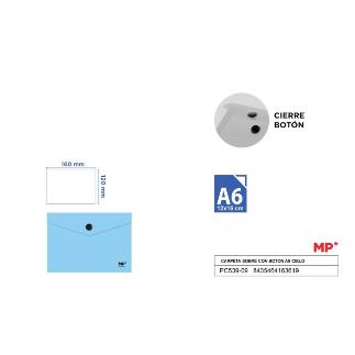 CARPETA SOBRE CON BOTON A6 CIELO