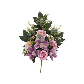 CONJUNTO ROSAS-CYM GLITTER X 12-56 CM VIOLETA