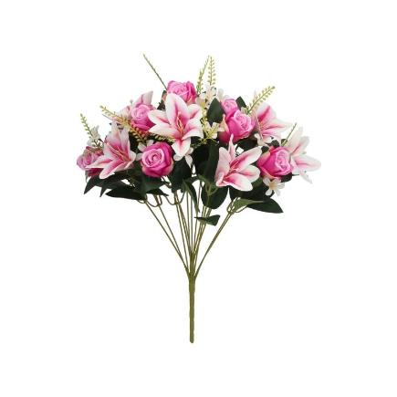 RAMO CAPULLOS-LILIUM X 13-52 CM FUCSIA