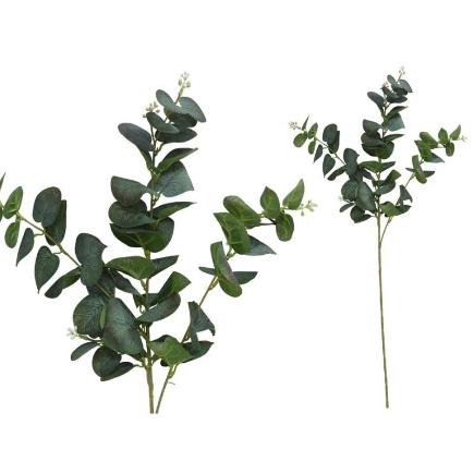 VARA EUCALIPTO C/BAYAS X 3-80 CM VERDE ROJO