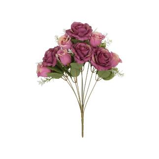 RAMO ROSAS-CAPULLOS (A) X 9-44 CM FUCSIA