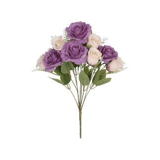 RAMO ROSAS-CAPULLOS (A) X 9-44 CM VIOLETA