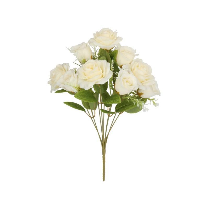 RAMO ROSAS-CAPULLOS (A) X 9-44 CM CREMA
