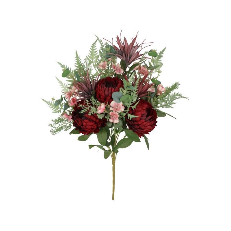 CONJUNTO CRISANTEMOS X 12-59 CM ROJO